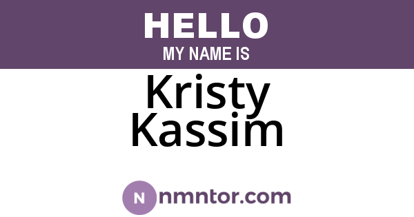 Kristy Kassim