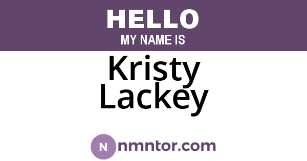 Kristy Lackey