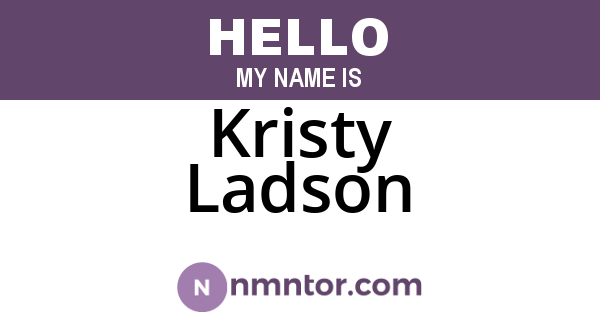 Kristy Ladson