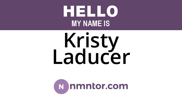 Kristy Laducer