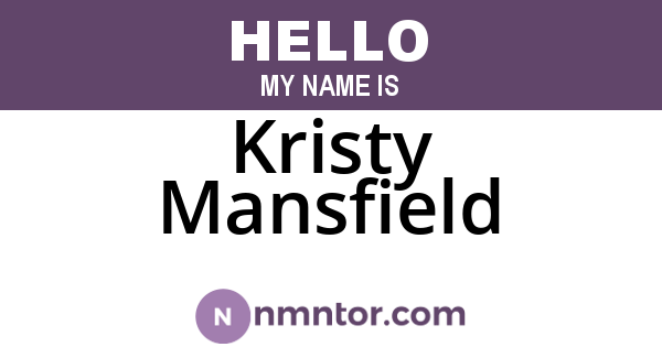 Kristy Mansfield