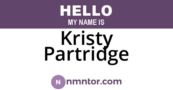 Kristy Partridge