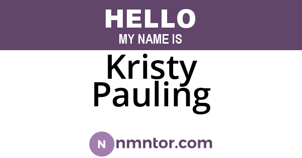 Kristy Pauling