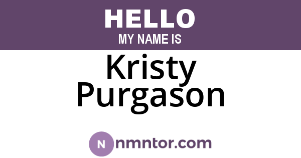 Kristy Purgason
