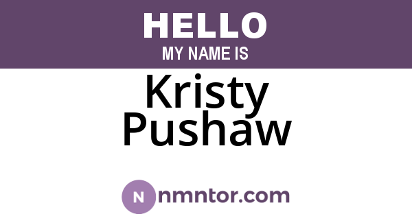 Kristy Pushaw