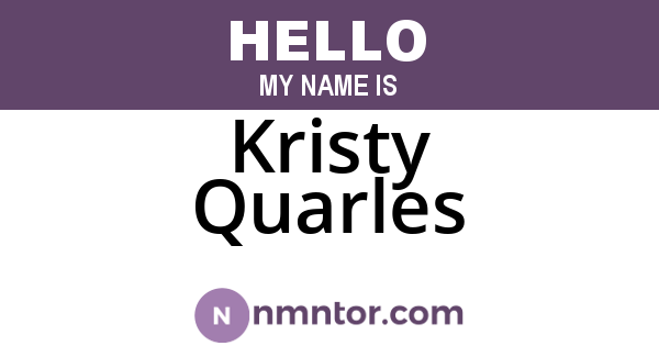 Kristy Quarles