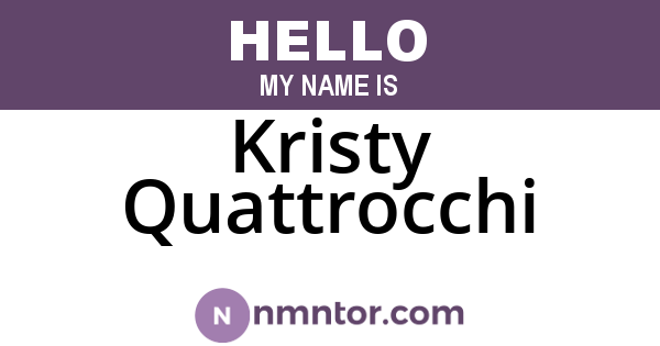 Kristy Quattrocchi