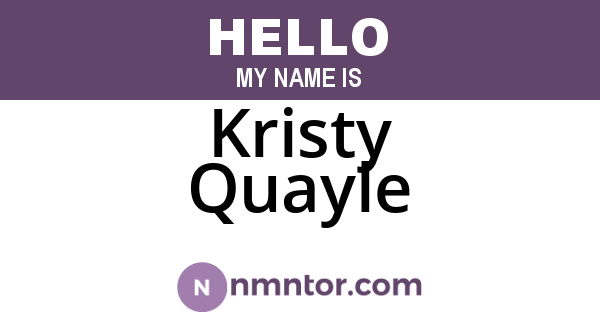 Kristy Quayle
