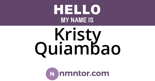 Kristy Quiambao