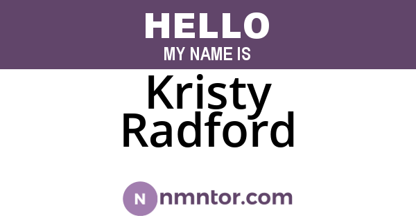 Kristy Radford
