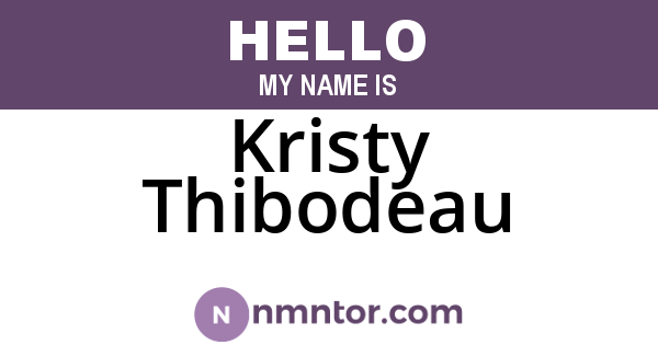 Kristy Thibodeau