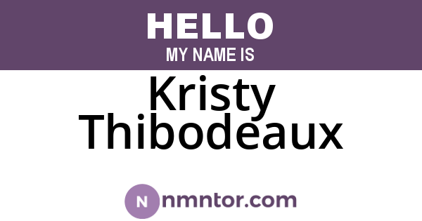Kristy Thibodeaux
