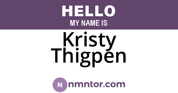 Kristy Thigpen