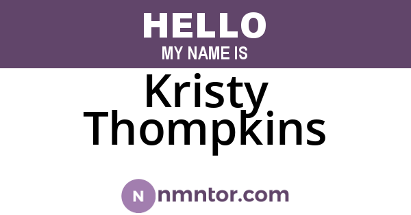 Kristy Thompkins