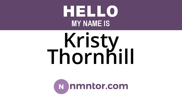 Kristy Thornhill