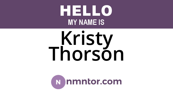 Kristy Thorson