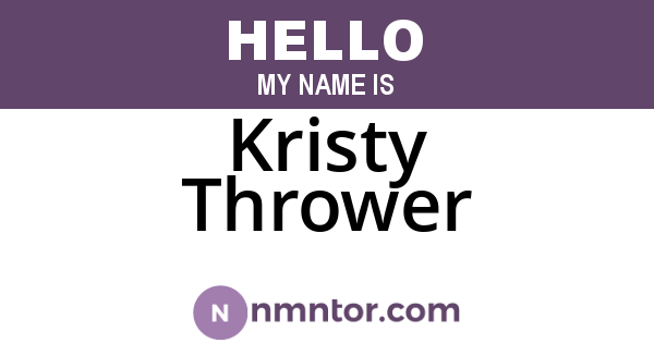 Kristy Thrower