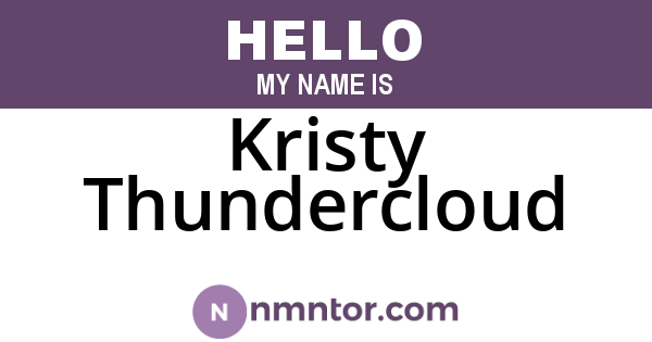 Kristy Thundercloud