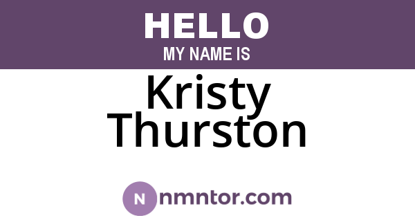 Kristy Thurston