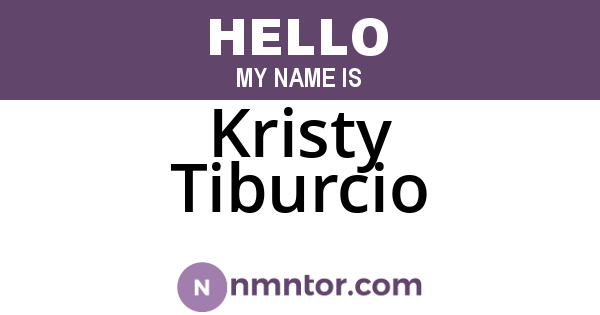 Kristy Tiburcio