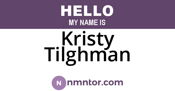 Kristy Tilghman