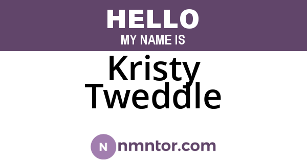 Kristy Tweddle