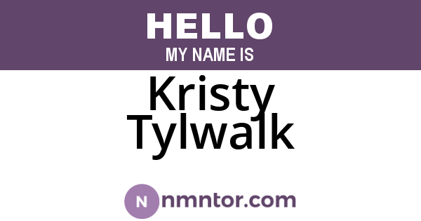 Kristy Tylwalk