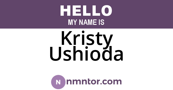 Kristy Ushioda