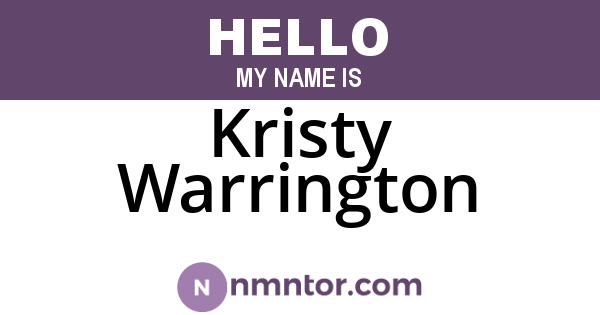Kristy Warrington