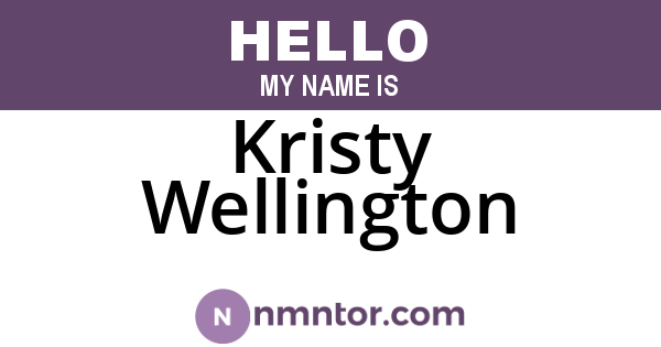 Kristy Wellington
