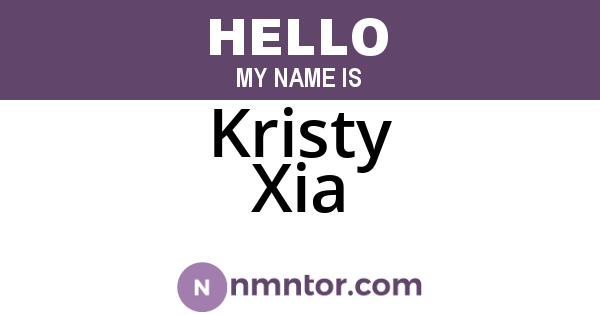Kristy Xia