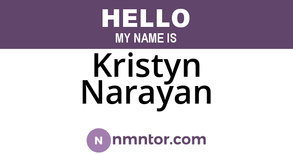Kristyn Narayan
