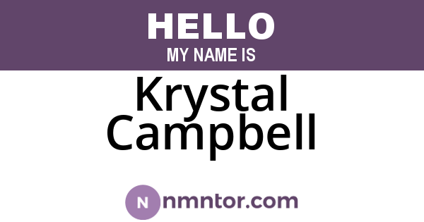 Krystal Campbell