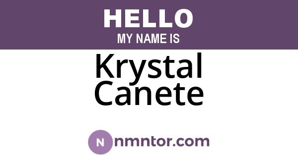 Krystal Canete