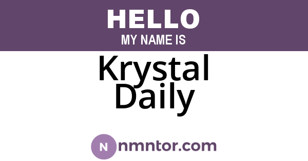 Krystal Daily