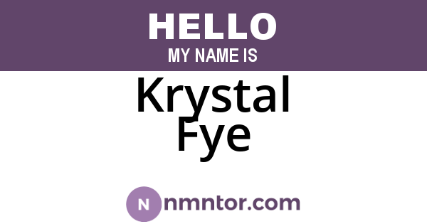 Krystal Fye