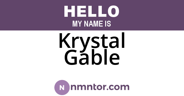 Krystal Gable