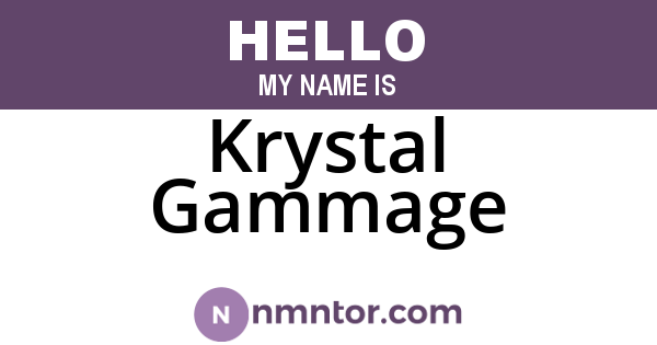Krystal Gammage