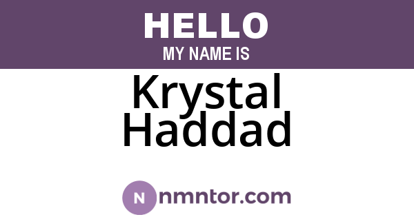 Krystal Haddad
