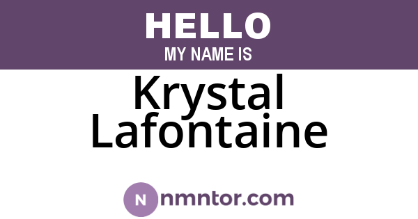 Krystal Lafontaine