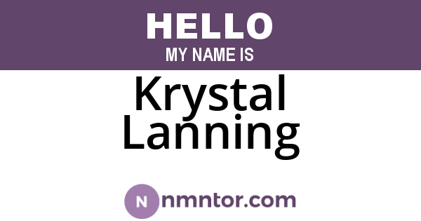Krystal Lanning