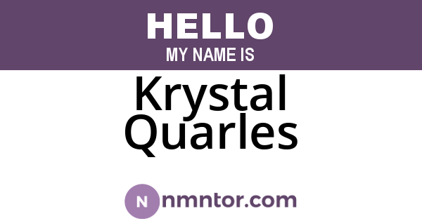 Krystal Quarles