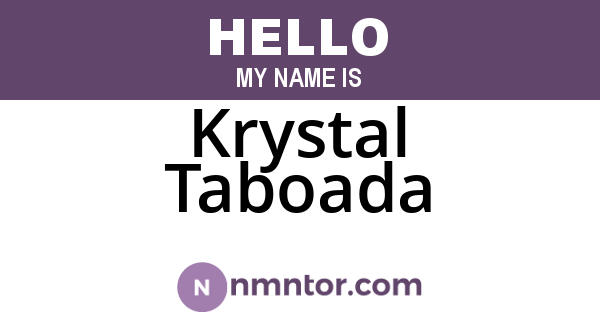 Krystal Taboada