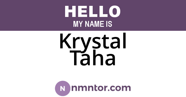 Krystal Taha