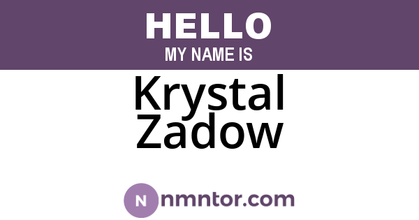 Krystal Zadow