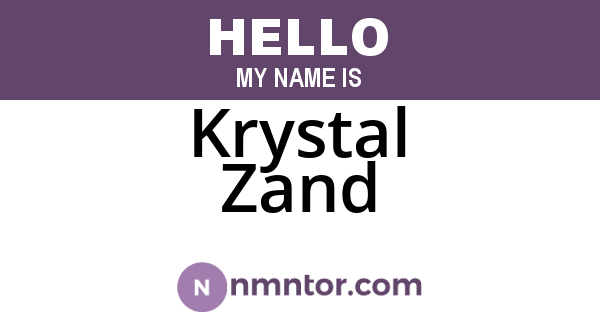 Krystal Zand