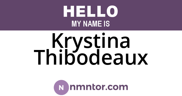 Krystina Thibodeaux