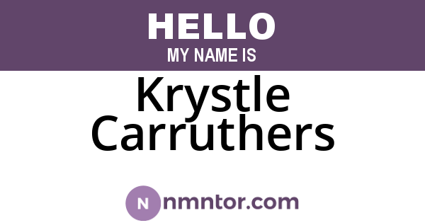 Krystle Carruthers
