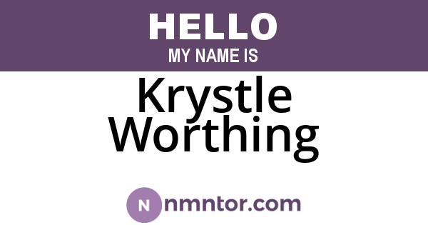 Krystle Worthing