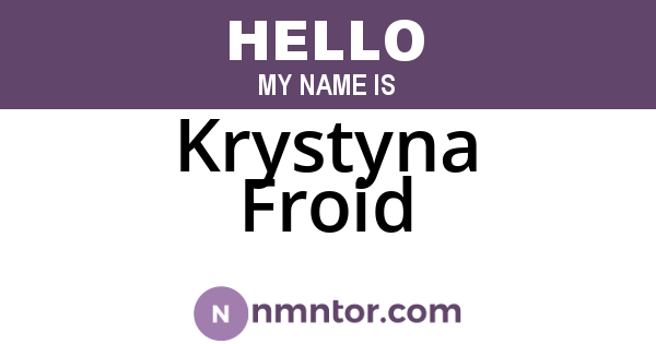 Krystyna Froid